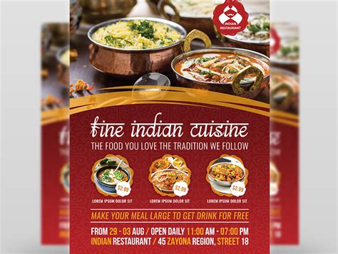 Indian Restaurant Flyer Templates